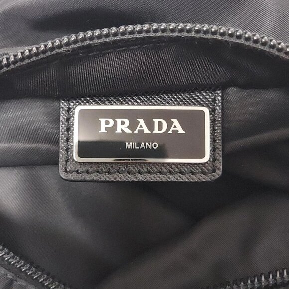 PRADA Black Nylon Leather Shoulder Bag 663-072025 - Picture 8 of 9